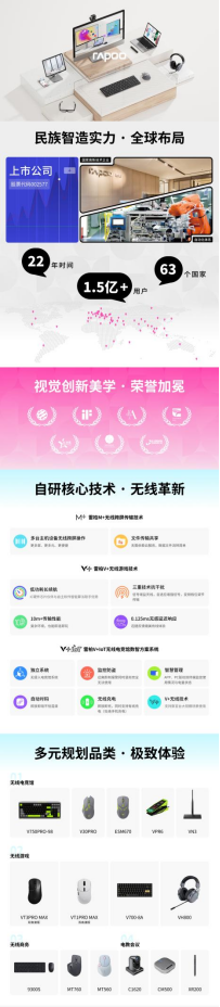 九游娱乐：99键纤薄实用升级交互细节雷柏E9300G多模式无线键盘发布(图6)