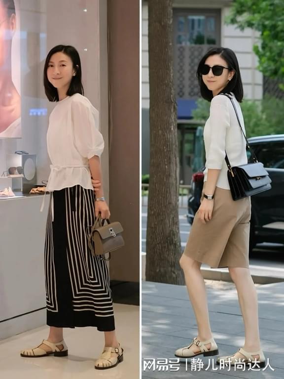 九游娱乐网站：中年女人穿衣越简单越高级！搭配掌握这3个技巧松弛还显贵(图2)