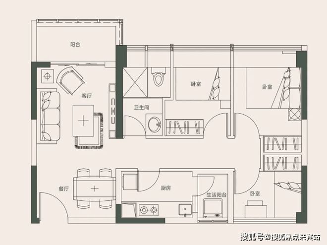 九游娱乐：京地海樾府最新介绍优缺点、得房率、优惠活动户型图(图7)