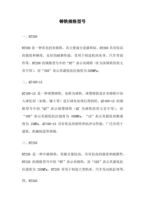 九游娱乐：铸铁牌号对照表及性能(图7)