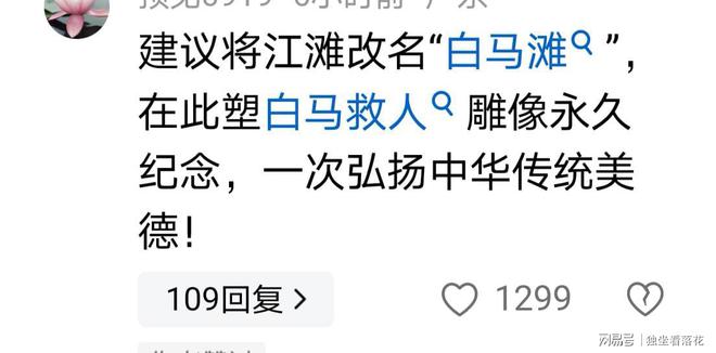 九游娱乐：救人白马不幸离世网友呼吁将事发地改名“白马滩”立雕像纪念(图7)