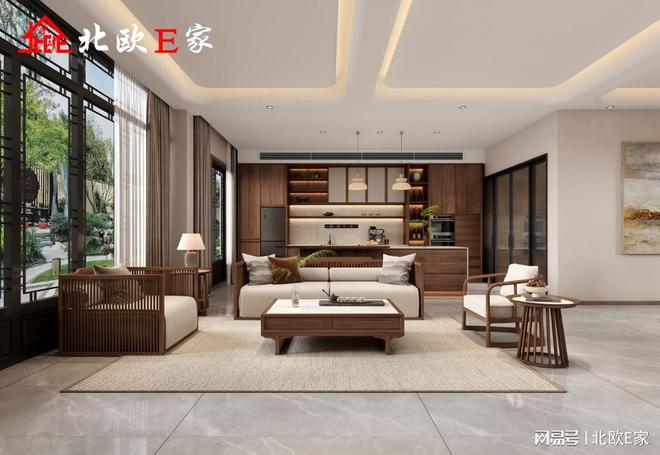 九游娱乐网站：北欧E家：新中式家装设计美得不可方物(图2)
