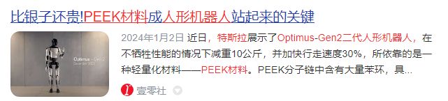 九游娱乐：炸裂！机构抢筹2亿股PEEK材料“霸王龙”或将腾飞！(图3)